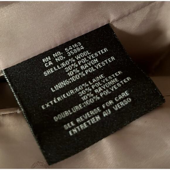 NWT Cole Haan Oversized Hood Camel Wool Blend Coat Size 14 - Picture 5 of 7